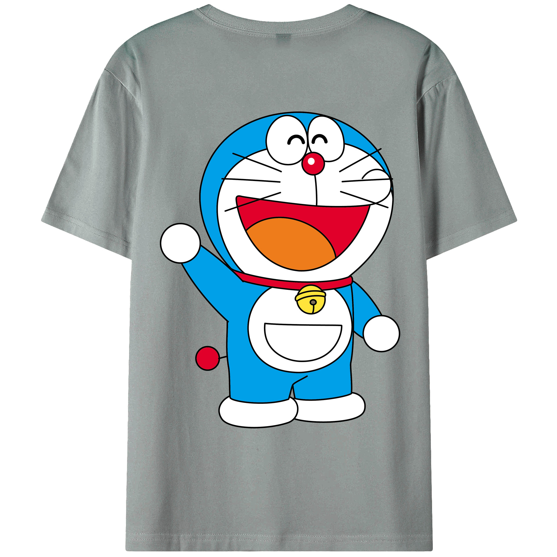 （画像用） ドラえもん Doraemon 綿100％ メンズ半袖Tシャツ（バックプリント） 通気性